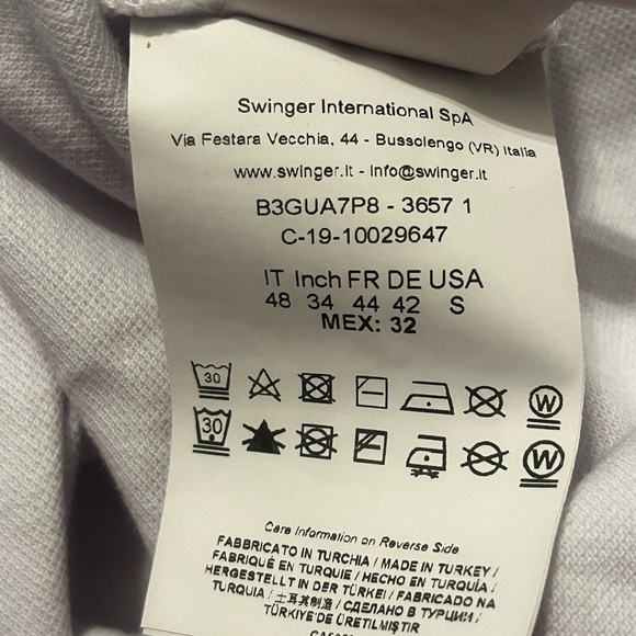 VERSACE JEANS COUTURE Sz Small STITCHED LOGO WHITE POLO SHIRT - Picture 9 of 12